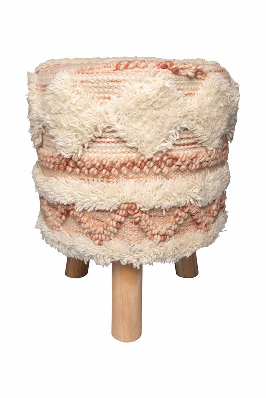 Hocker Bohist 225 Rosa / Creme