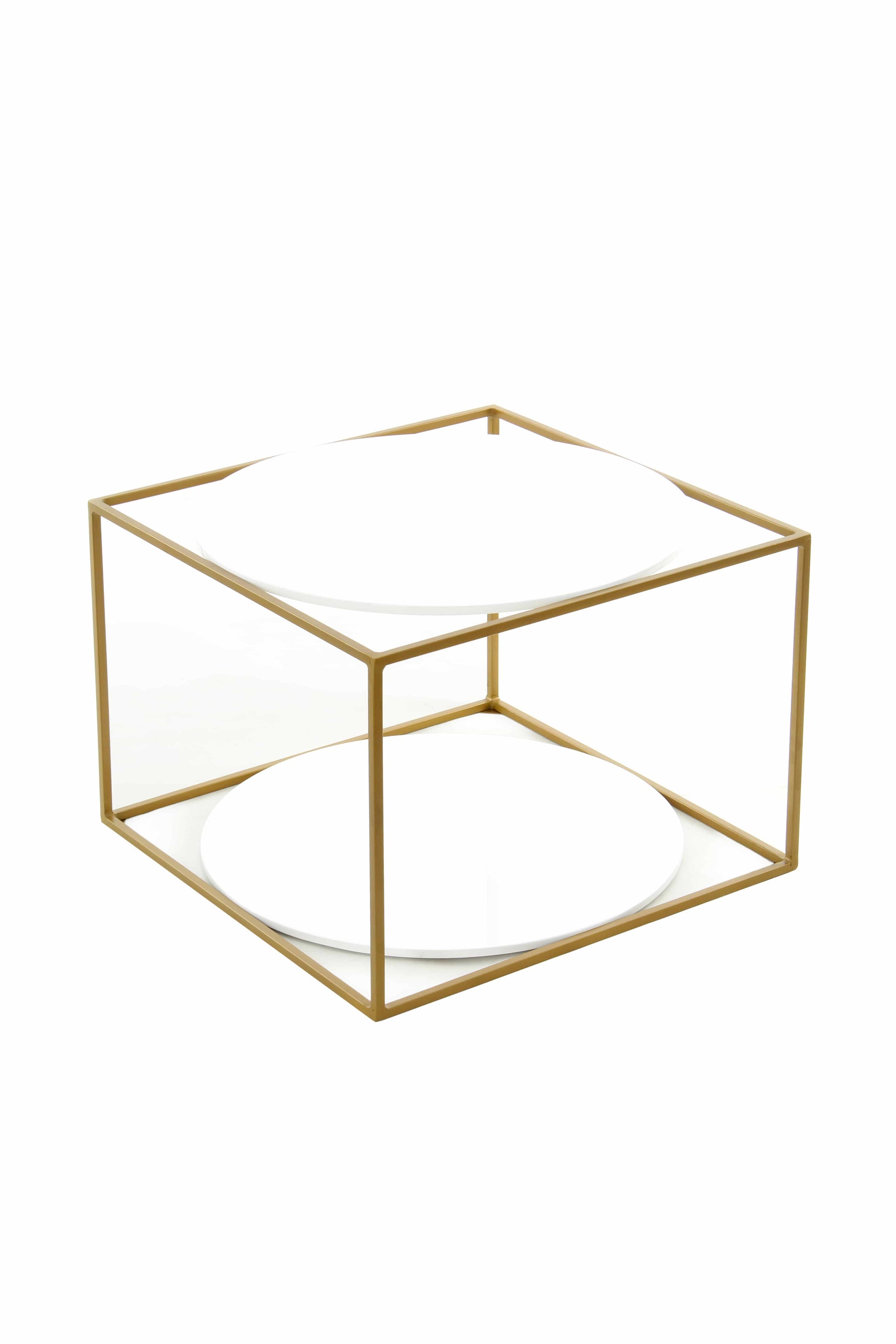 Beistelltisch Cody 110 Weiß / Gold