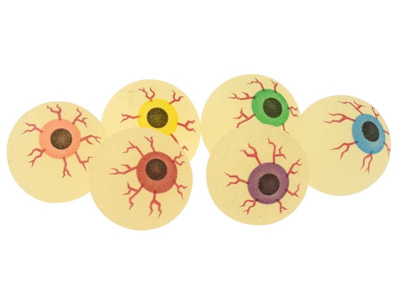 goki Flummy Augen mit Leuchteffekt, 6-fach sortiert