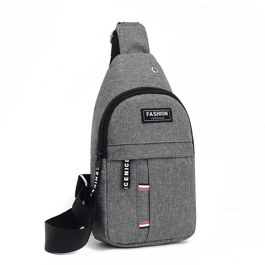 Brusttasche Neue Männer Einfache Nylon Mode Wasserdicht Eine Schulter Umhängetasche 31*17*5cm grau