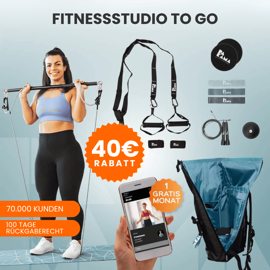 Fitnessstudio to Go (inkl. App) - Alle Tools + Bag / BERLIN Black