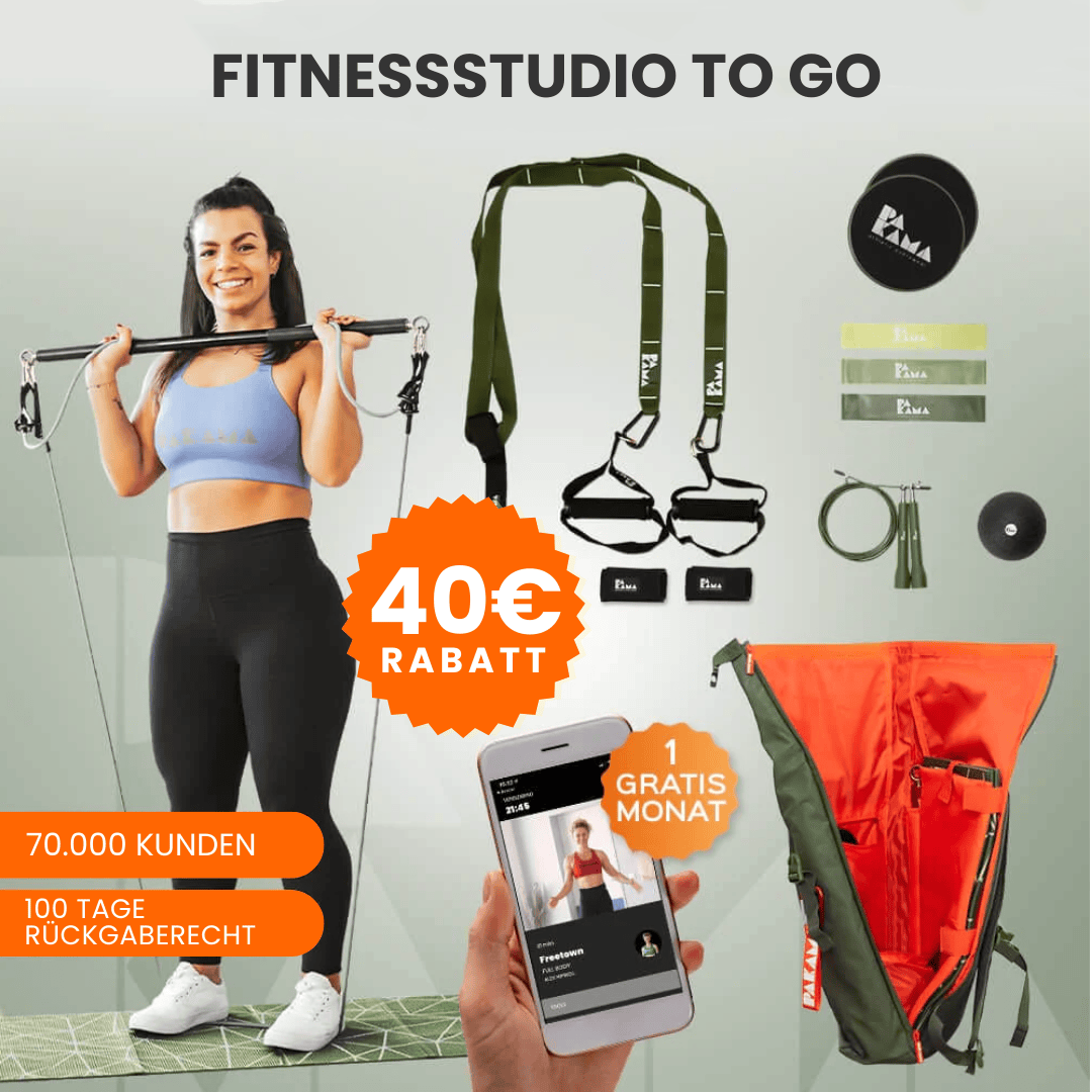 Fitnessstudio to Go (inkl. App) - Alle Tools + Bag / GOTHAM Green