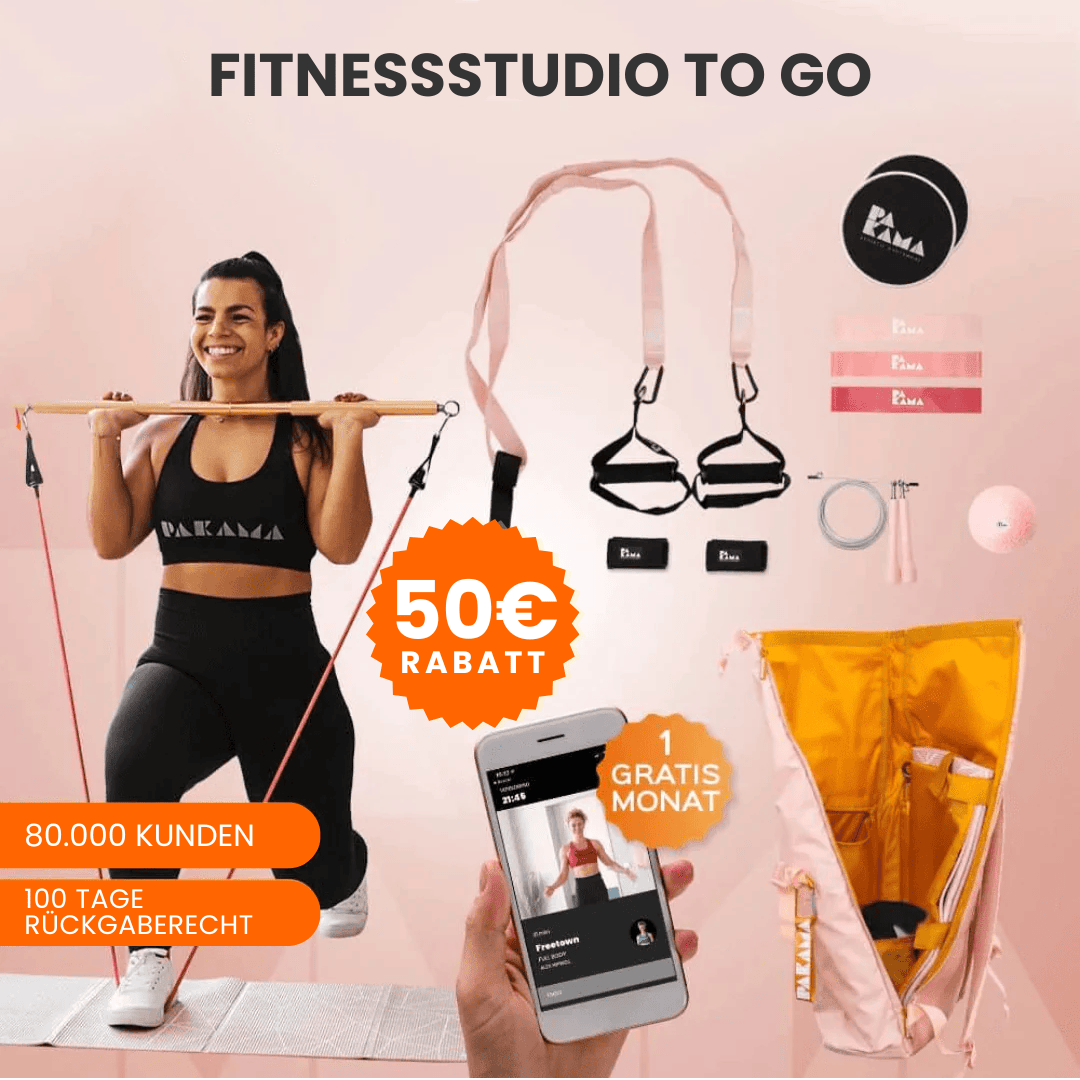Fitnessstudio to Go (inkl. App) - PARIS Pink
