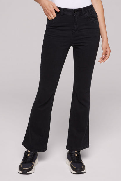 SOCCX Flared Jeans PA:LA Regular Fit - black aged