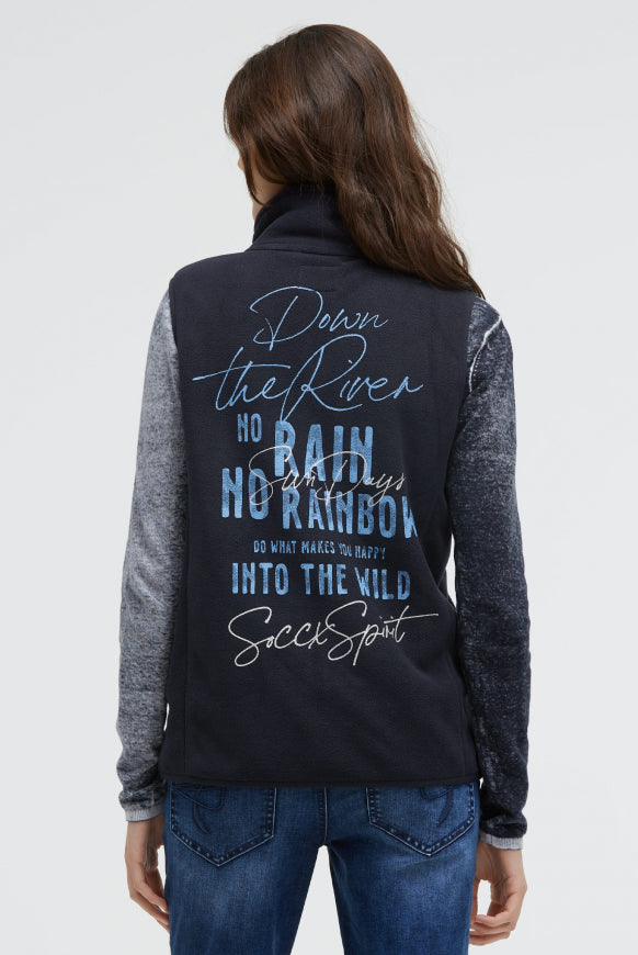 SOCCX Fleeceweste mit Rücken