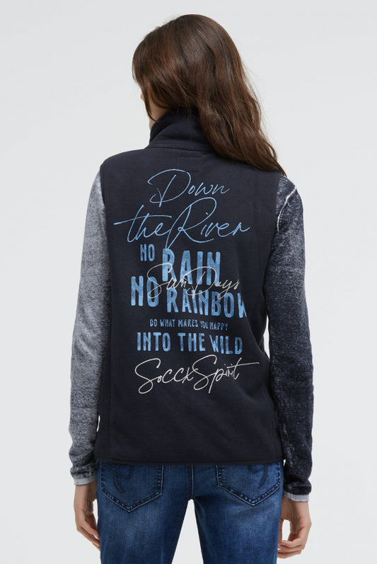 SOCCX Fleeceweste mit Rücken