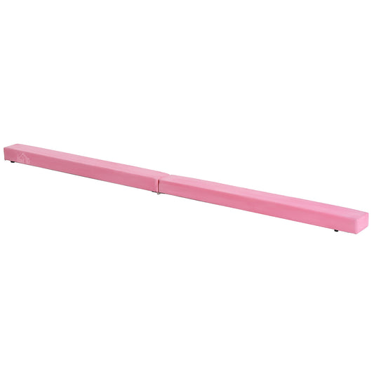 HOMCOM Schwebebalken 210 cm  Klappbarer Turnbalken für Indoor & Outdoor, Balance Beam bis 120 kg, Rosa  Aosom