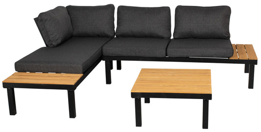 Gartenmöbel Lounge Set Noja Eukalyptus inkl. Tisch