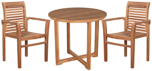 Gartenmöbelset Stapelsessel Derby & Tisch Retford