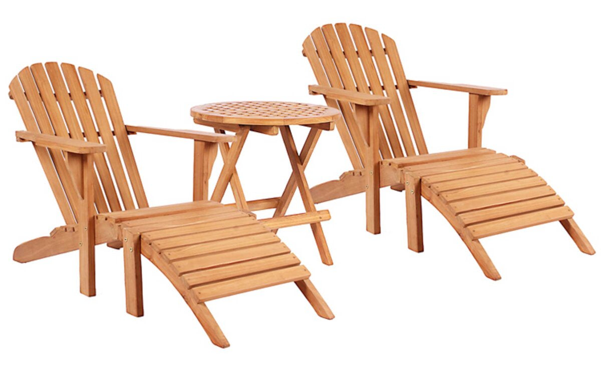 Gartenmöbelset Teak Sessel Montreal & Tisch Dorset
