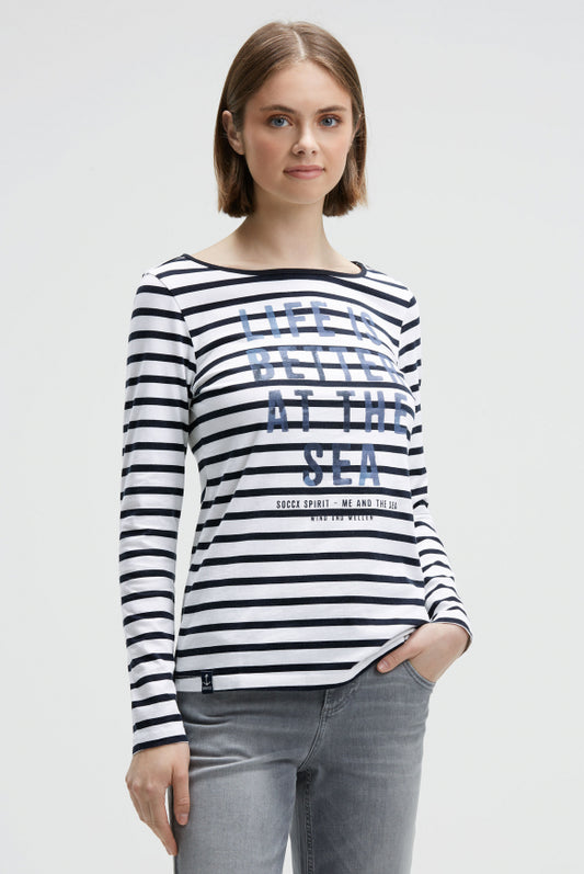 SOCCX Gestreiftes Longsleeve mit U