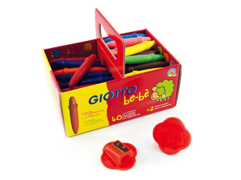 Giotto be-bè Wachsmalstifte, 40er-Set inkl. 2 Spitzern
