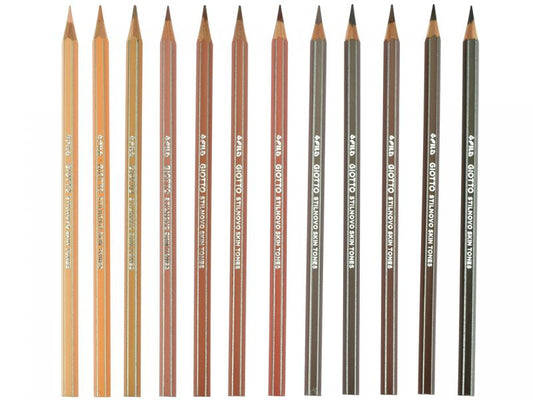 Giotto Stilnovo Skin Tones Farbstift, 12 Farben