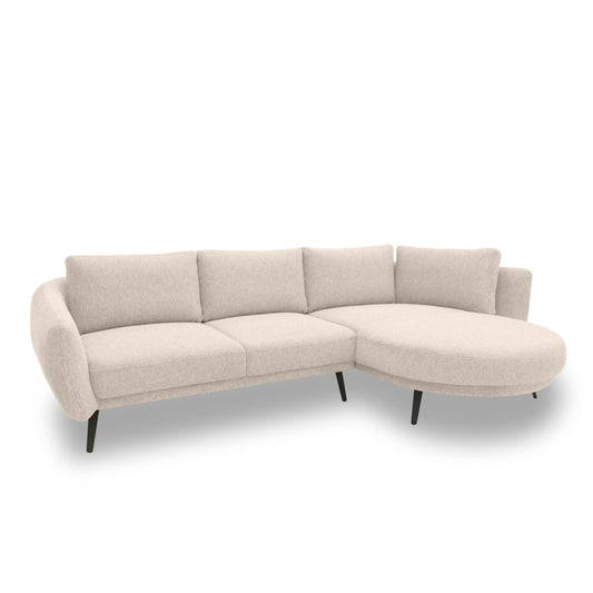 Ecksofa 200 020, Sofa in L-Form, Federkernpolsterung, 292 x 180 x 85 cm (BxTxH), beige   Aosom