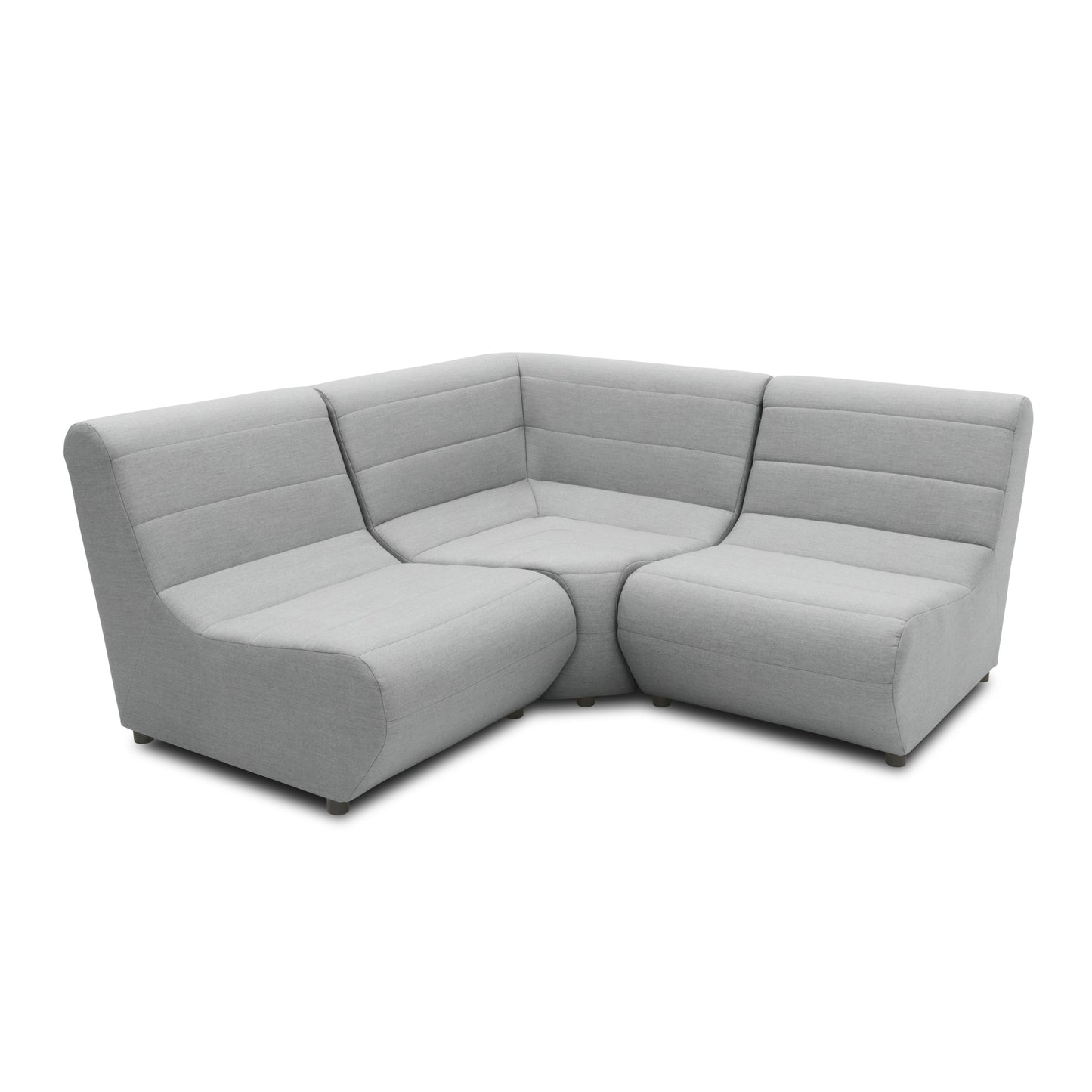 Outdoor Sofa 300 002 1F Element - PE - 1F Element, Gartensofa, Gartenmöbel, Sofa, silber, 179 x 179 x 80 cm   Aosom