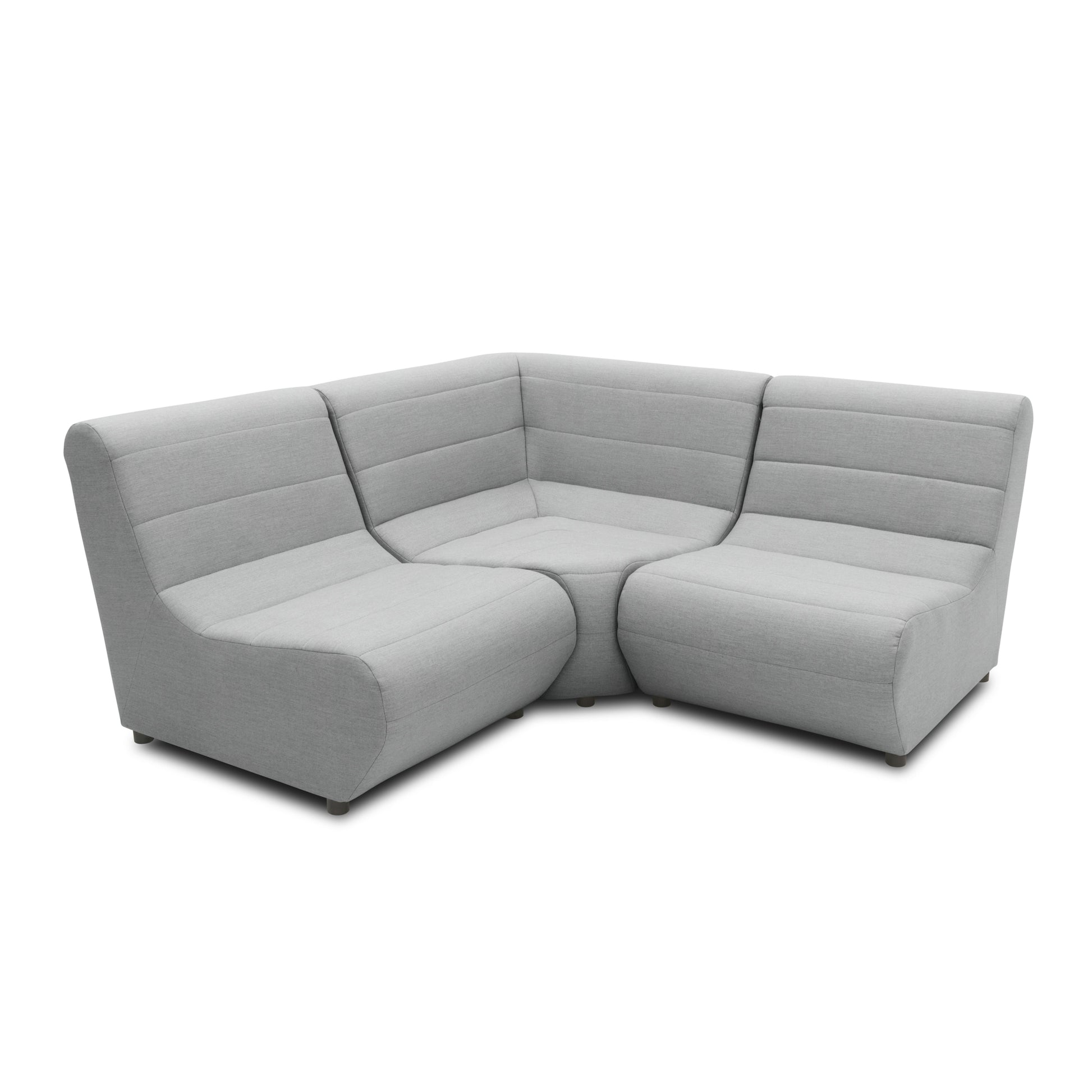 Outdoor Sofa 300 002 1F Element - PE - 1F Element, Gartensofa, Gartenmöbel, Sofa, silber, 179 x 179 x 80 cm   Aosom