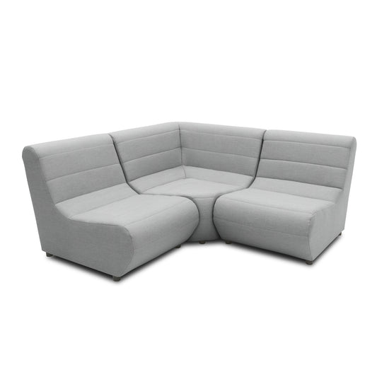 Outdoor Sofa 300 002 1F Element - PE - 1F Element, Gartensofa, Gartenmöbel, Sofa, silber, 179 x 179 x 80 cm   Aosom