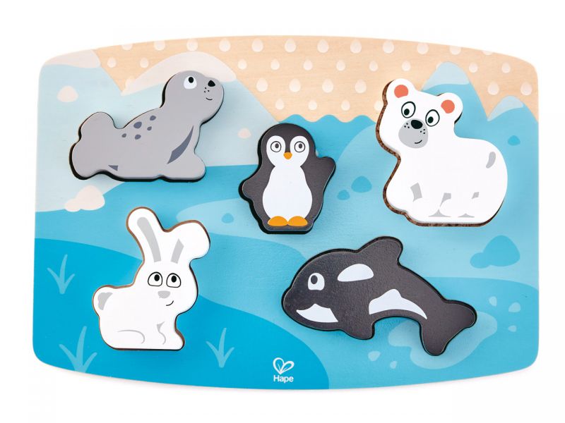 Hape Fühlpuzzle »Polartiere«, 6-tlg.
