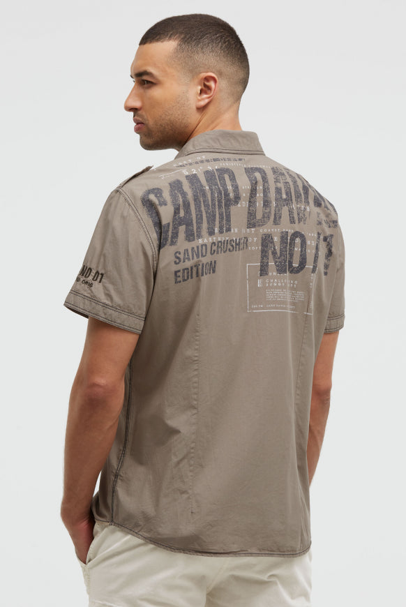 CAMP DAVID Hemd mit Back-Print, Brusttasche und Stickereien