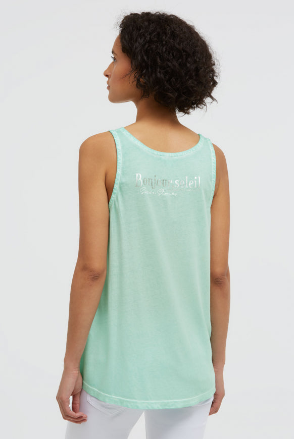 SOCCX Henley-Top Oil Dyed mit Rückenprint