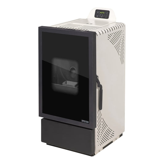 Pelletofen Evita 3,2 - 6,1 kW für 75 m² Wohnfläche, weinrot oder beige - Beige