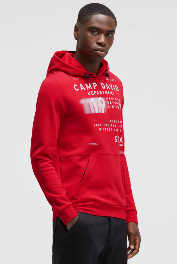 CAMP DAVID Hoodie aus Interlock mit Rubber Artwork
