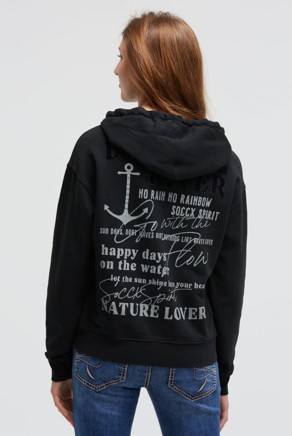 SOCCX Hoodie mit dekorativem Rücken