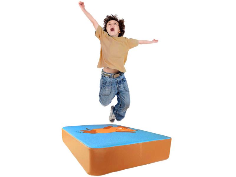 Kinder-Hüpfpolster »Hipp-Hopp«, Sendung mit der Maus, hellbraun/blau