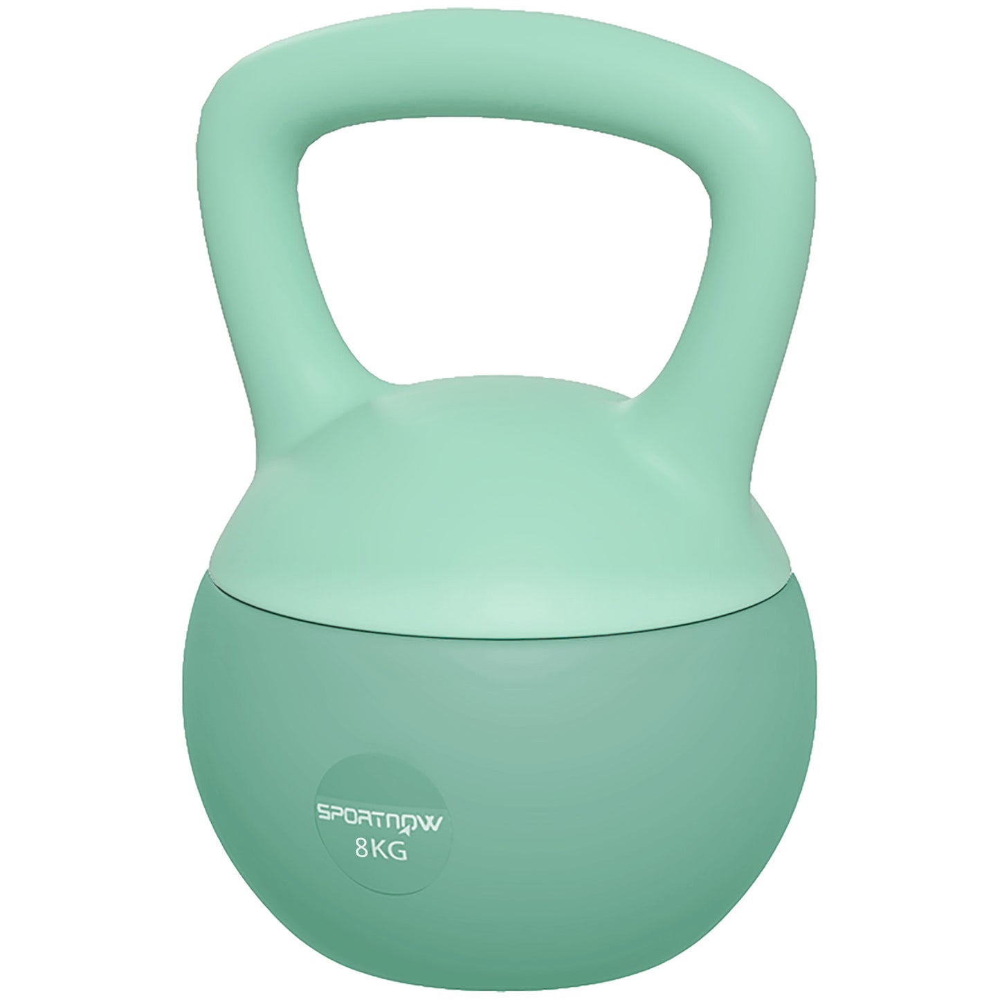 SPORTNOW Kettlebell 8kg mit rutschfestem Griff für Fitness, Muskelaufbau, Cardio, Grün   Aosom