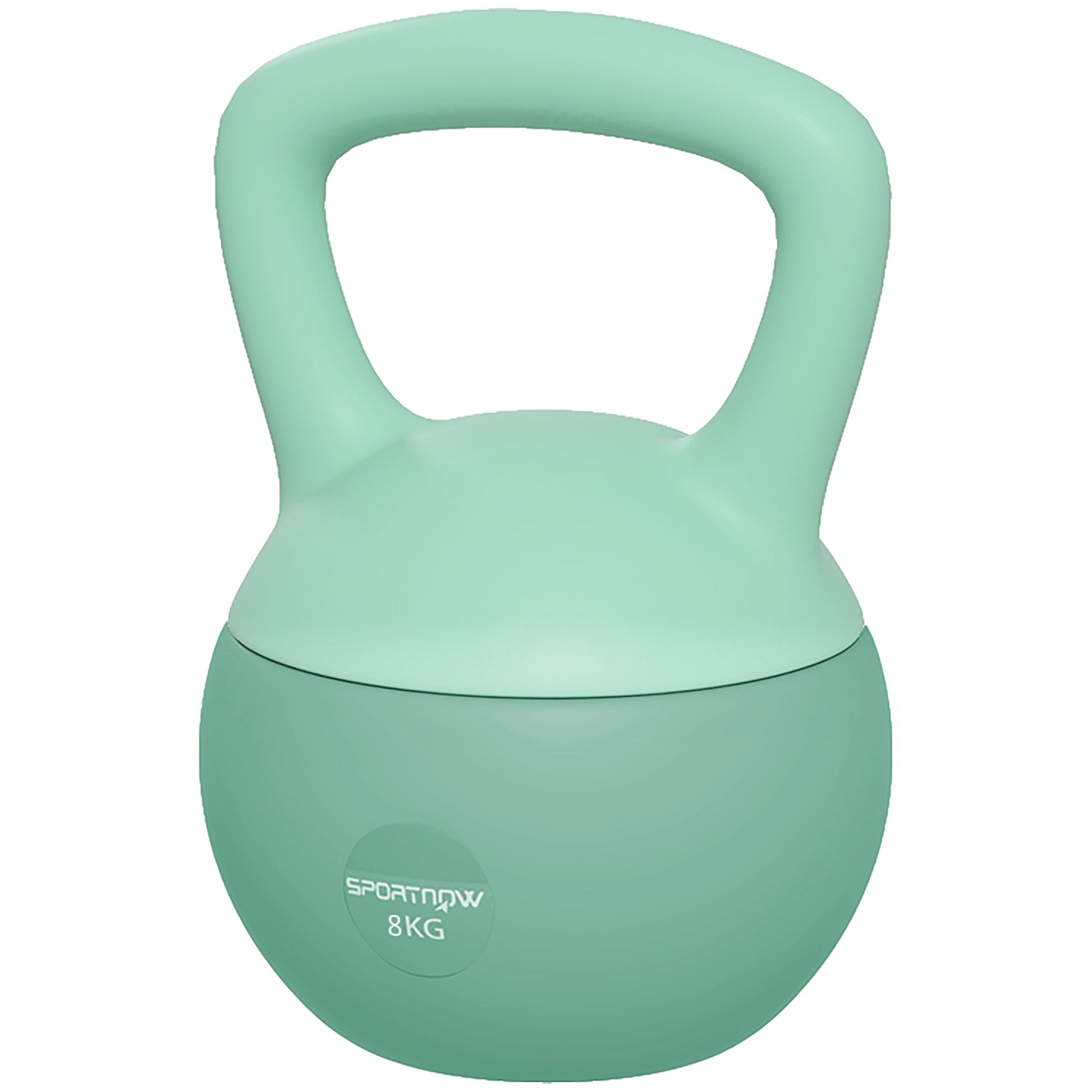 SPORTNOW Kettlebell 8kg mit rutschfestem Griff für Fitness, Muskelaufbau, Cardio, Grün   Aosom