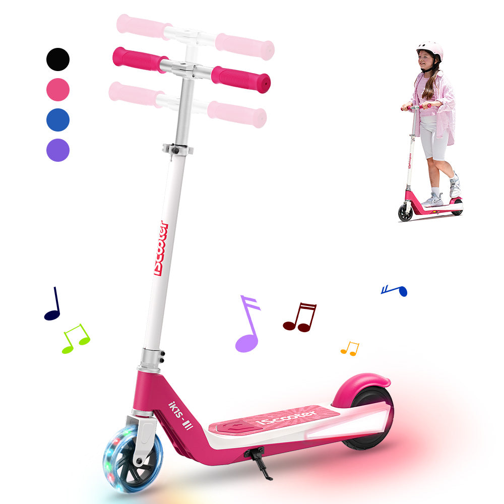 iScooter iK1S/iK3 Kinder E-Scooter mit höhenverstellbarem Lenker - iK1S Rosa
