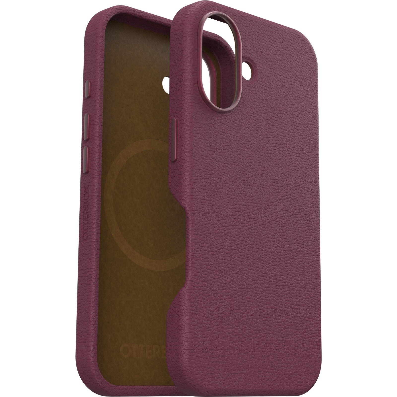 OtterBox Symmetry Cactus Leather Apple iPhone 16 Maroon Bells - red