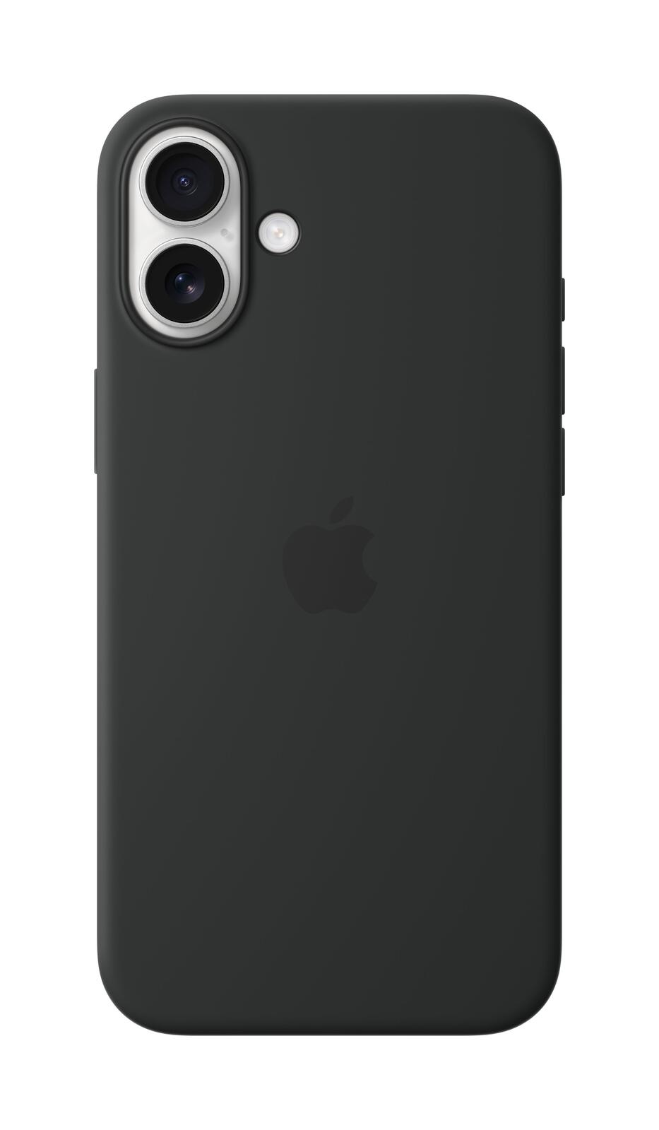 Apple Silikon Case iPhone 16 Plus mit MagSafe (schwarz)