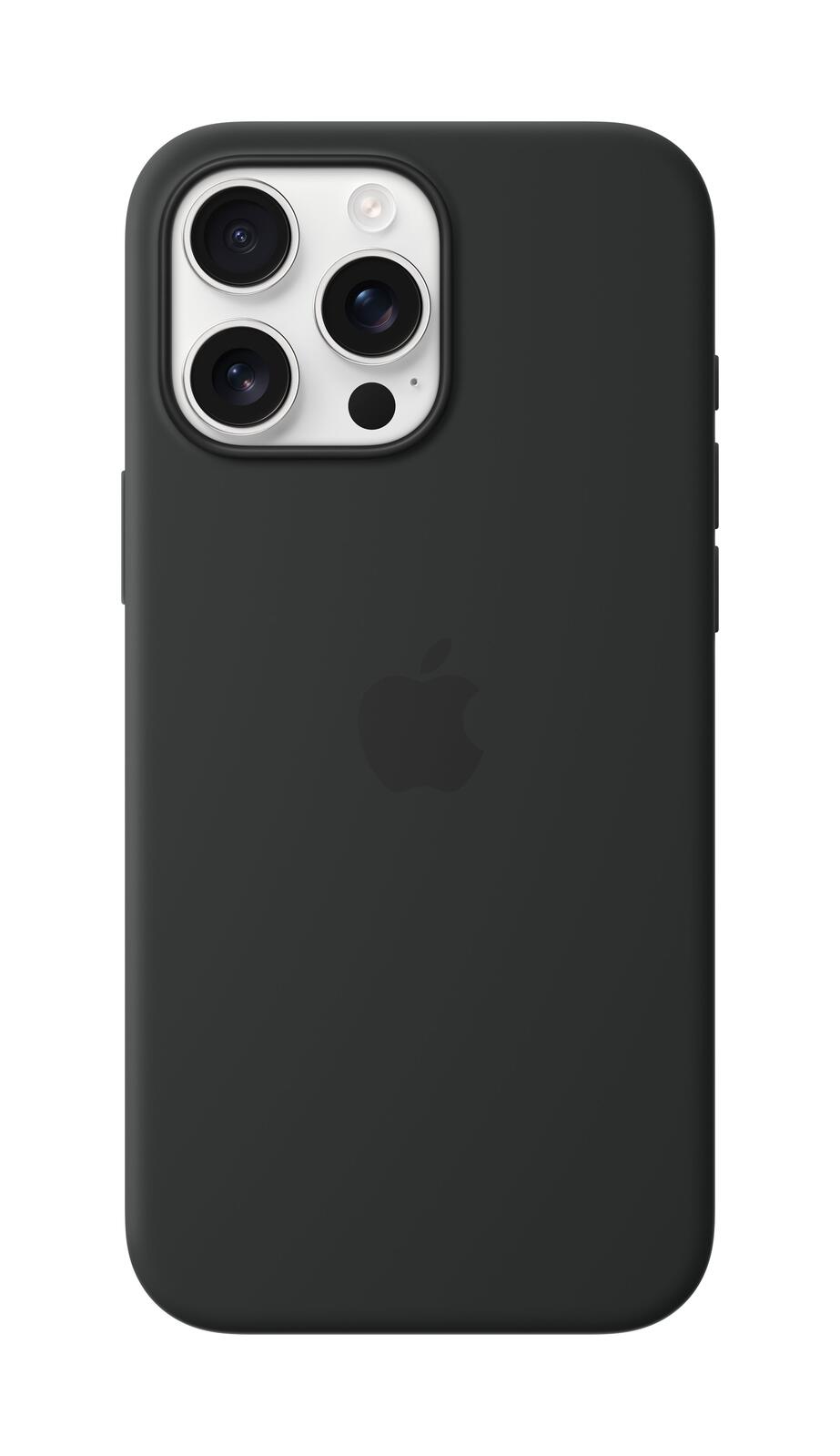 Apple Silikon Case iPhone 16 Pro Max mit MagSafe (schwarz)