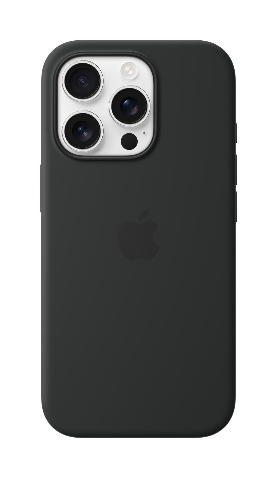Apple Silikon Case iPhone 16 Pro mit MagSafe (schwarz)