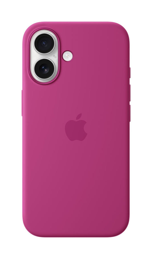 Apple Silikon Case iPhone 16 mit MagSafe (fuchsia)