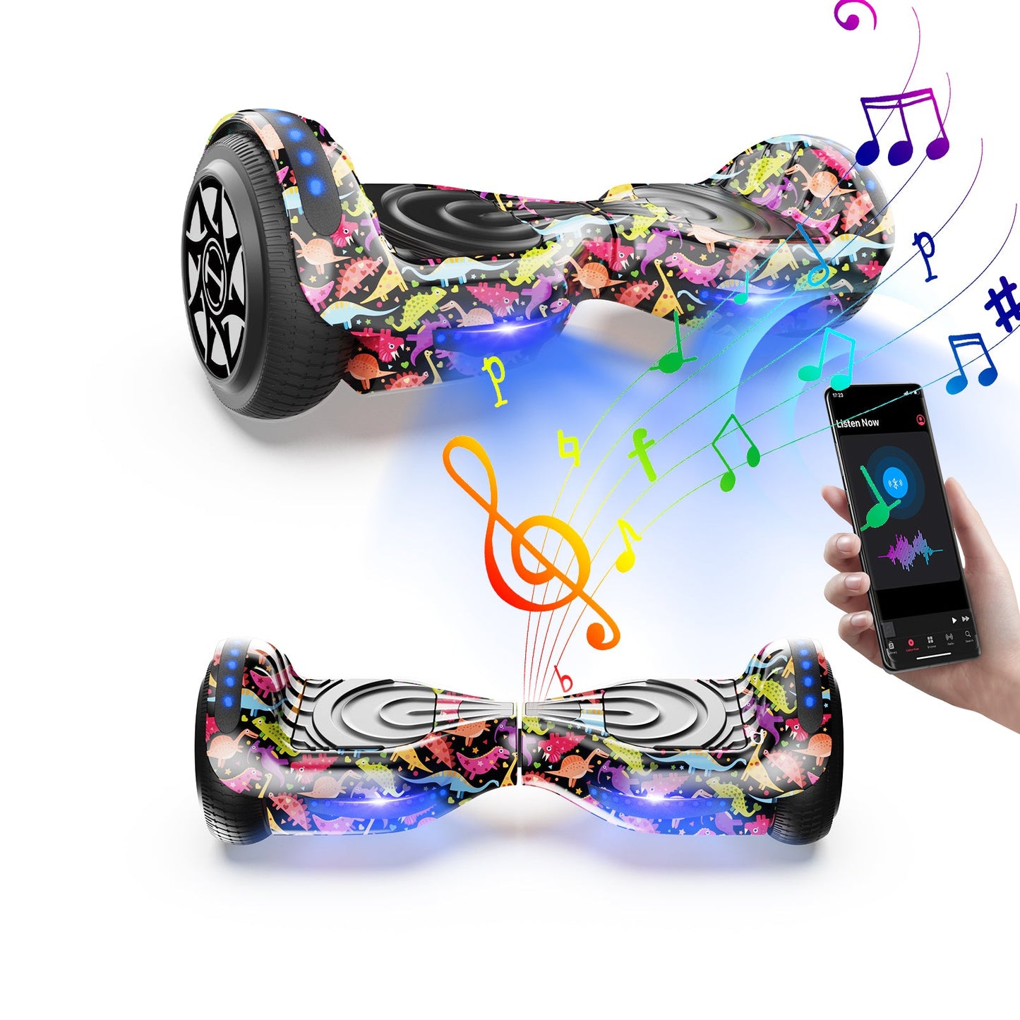 iHoverboard H2 Bluetooth-Hoverboard 6.5" - H1 Dinosaurier / Hoverboard mit sitz