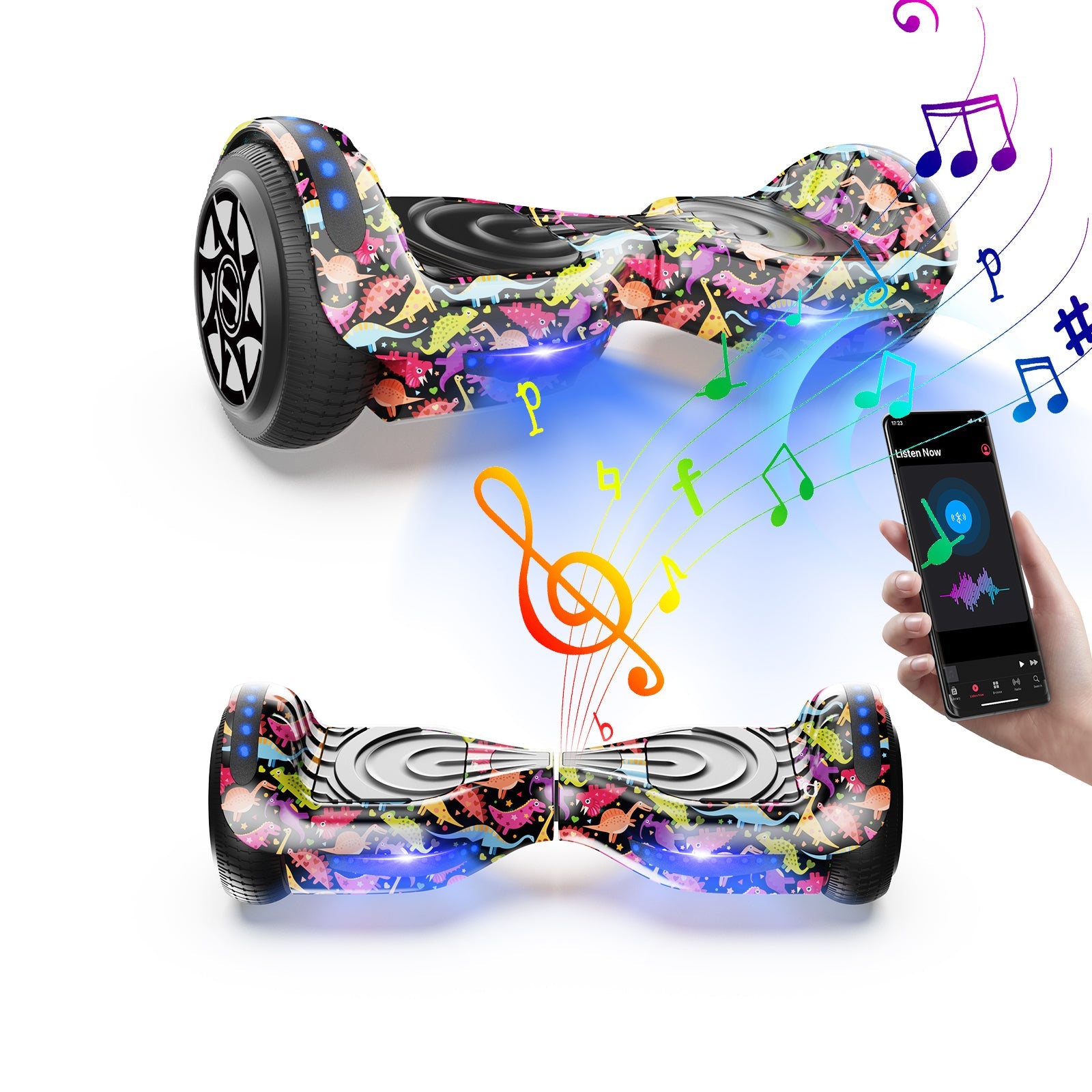 iHoverboard H2 Bluetooth-Hoverboard 6.5" - H1 Dinosaurier / Hoverboard mit sitz