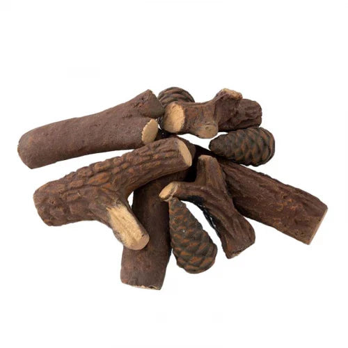 Keramikholz zur Deko für Ethanol Kamine - 9 Stück