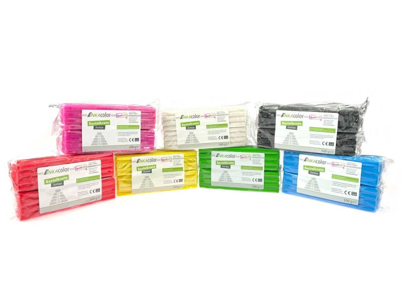 INKAcolor Bastelknete Junior, 7 Farben-Set (je 500 g)