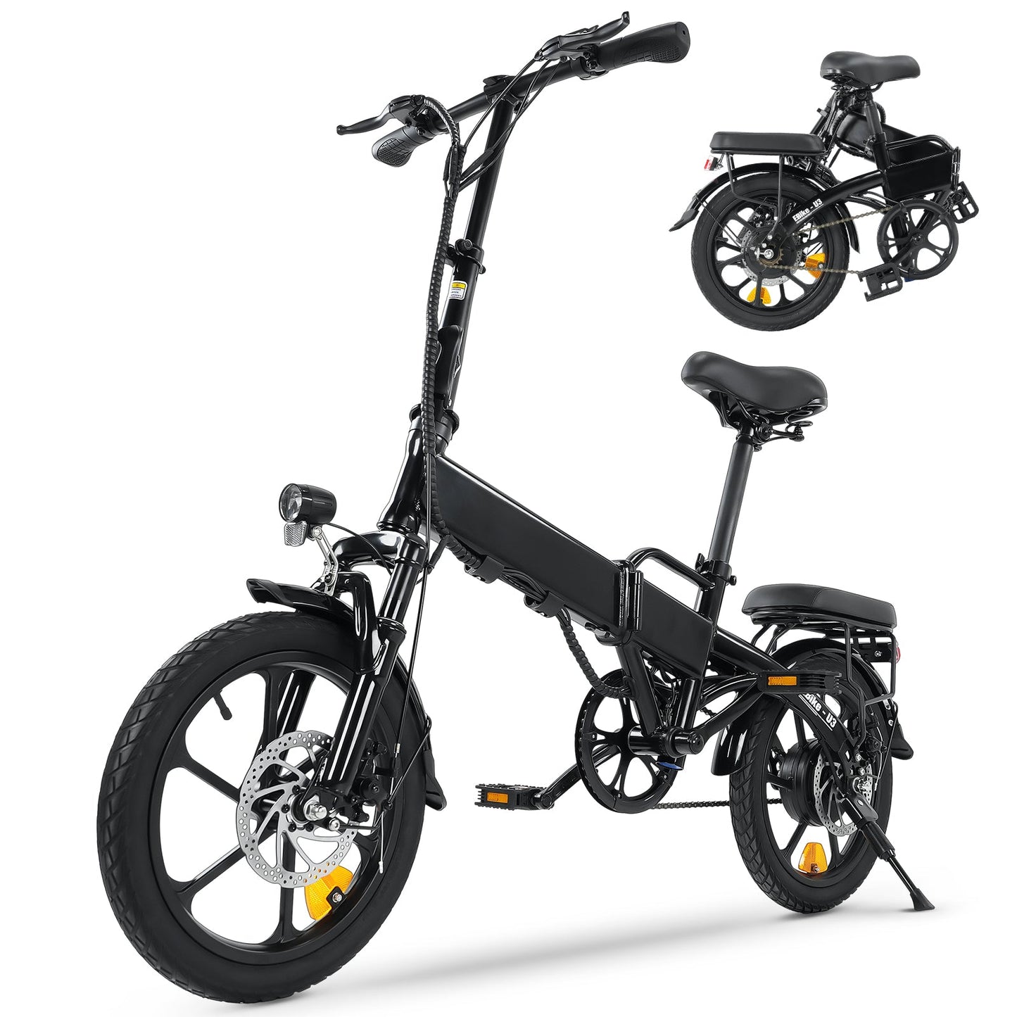 U3 klappbar-E-Bike - Schwarz