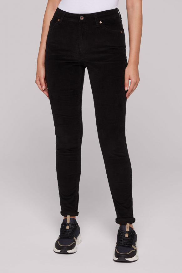 SOCCX Jeans AL:ICE Slim Fit - black corduroy