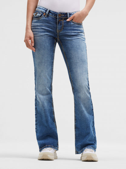 SOCCX Jeans FI:LO Slim Fit - distressed vintage blue