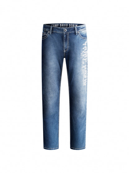 CAMP DAVID Jeans FRA:NK Comfort Fit - black blue used print