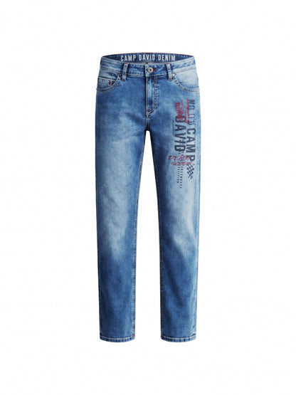 CAMP DAVID Jeans FRA:NK Comfort Fit - vintage blue printed
