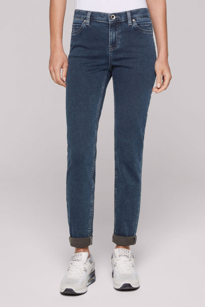 SOCCX Jeans HE:DI Slim Fit - blue black jogg
