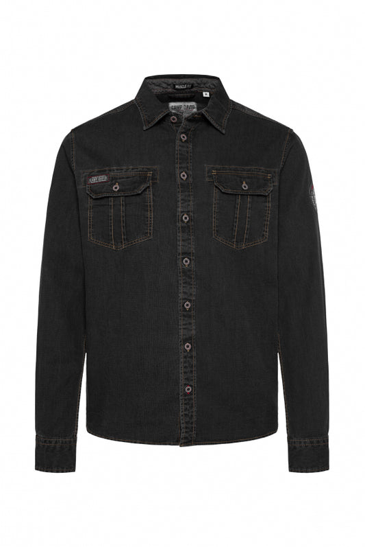 CAMP DAVID Jeanshemd mit Klappentaschen