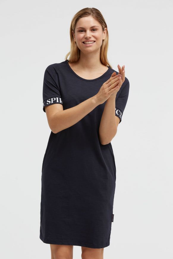 SOCCX Jersey-Kleid mit Ärmel-Print