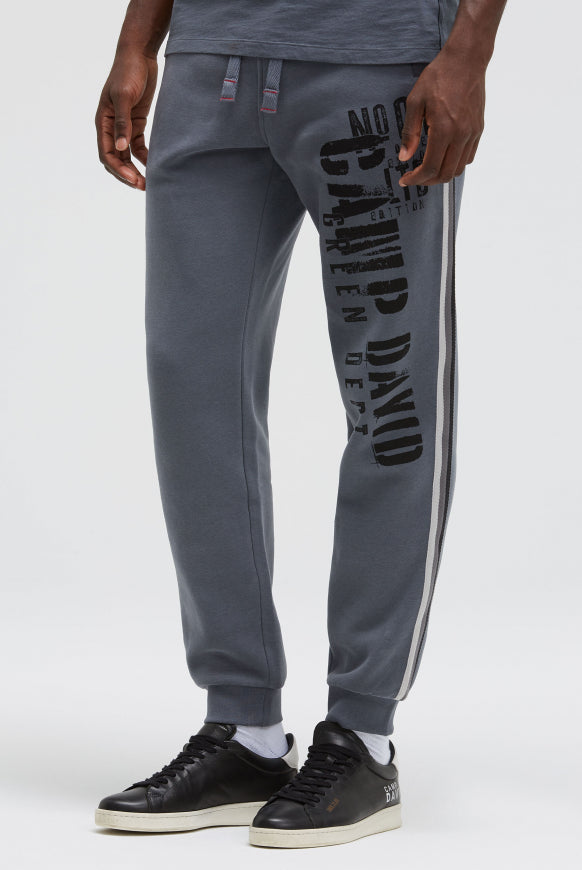 CAMP DAVID Jogginghose mit Seitentapes und Logo Prints