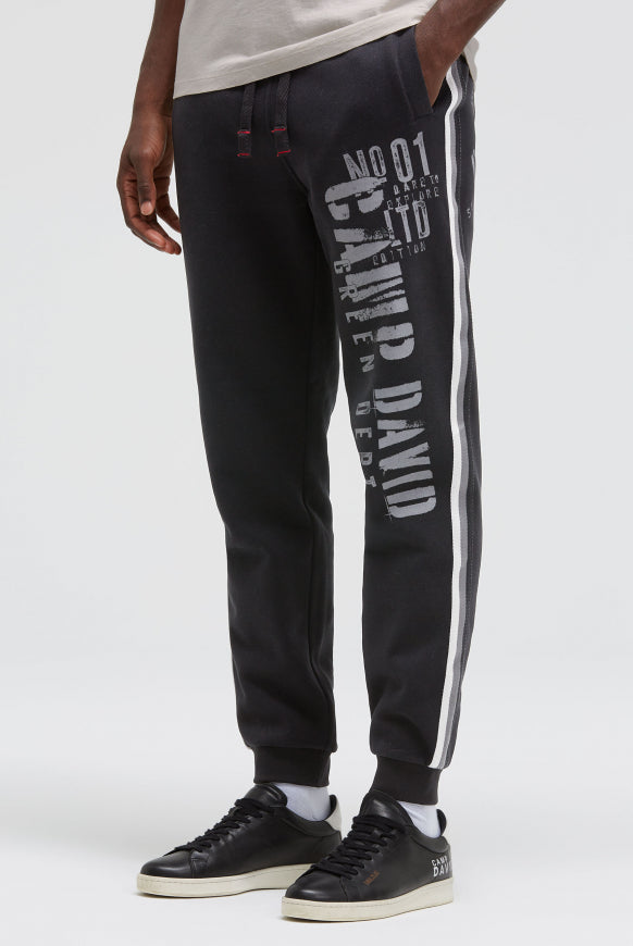 CAMP DAVID Jogginghose mit Seitentapes und Logo Prints